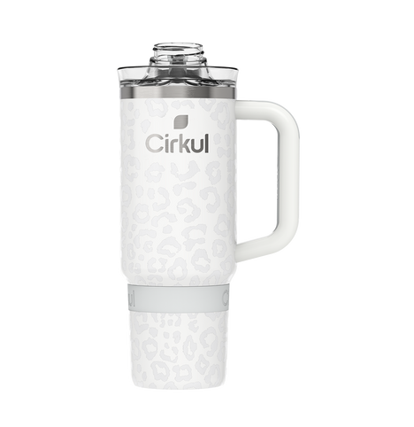 Limited Edition: 30oz. Cream Leopard Travel StrawSip™ Tumbler