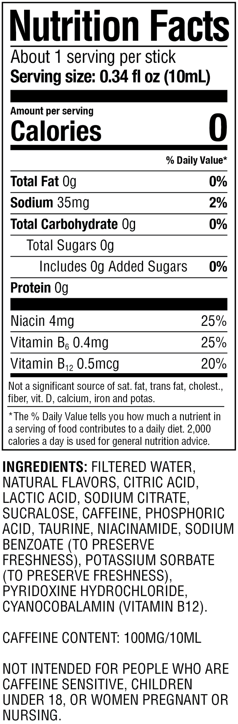Nutrition Facts & Ingredients