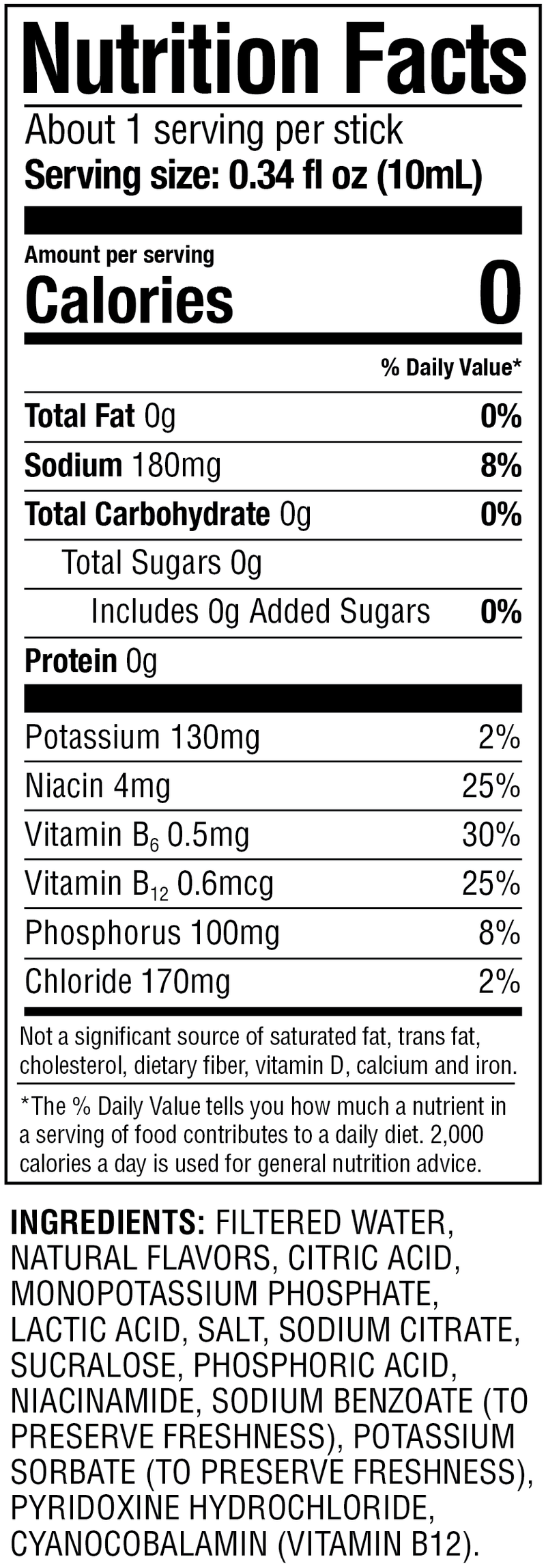 Nutrition Facts & Ingredients
