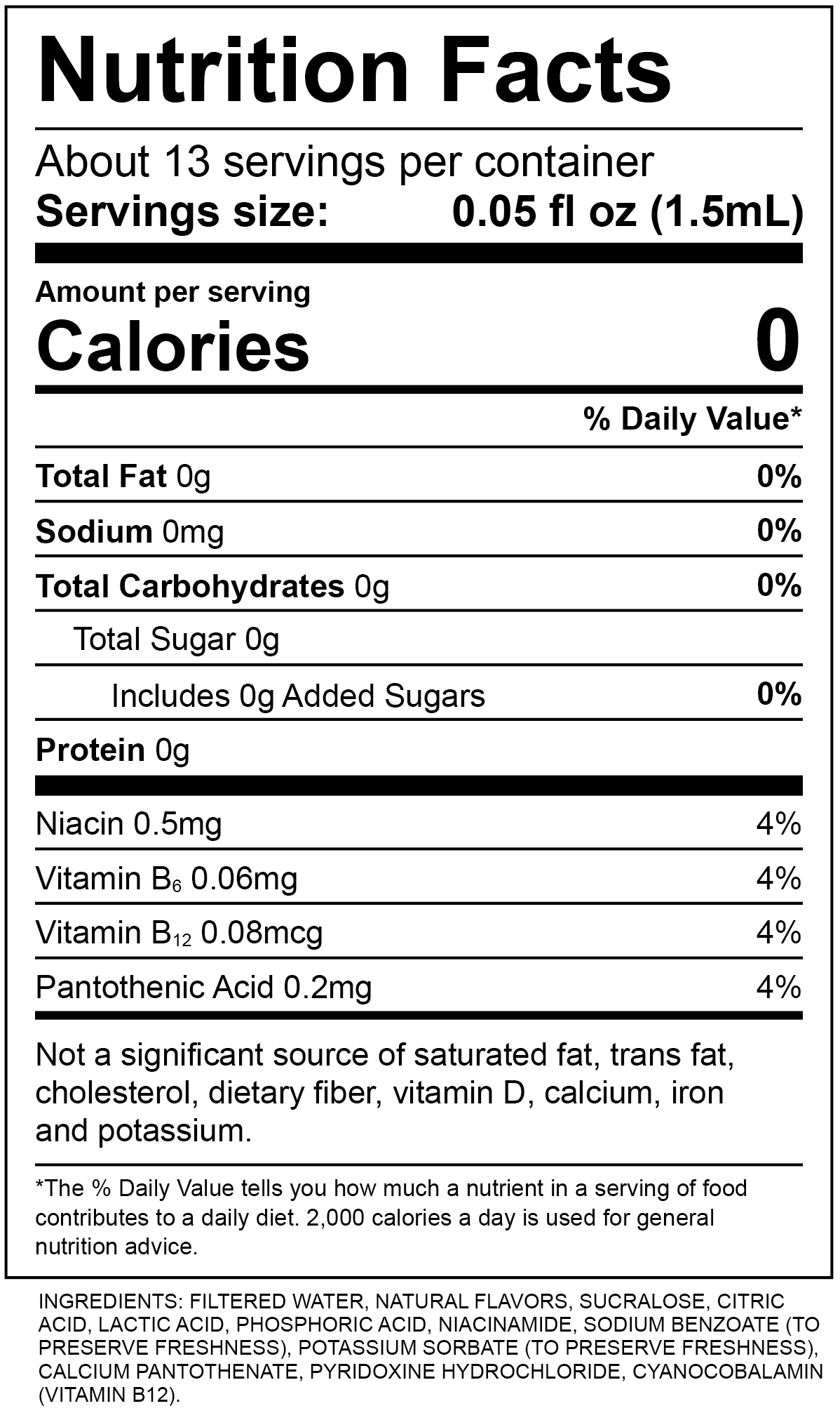  Nutrition Label