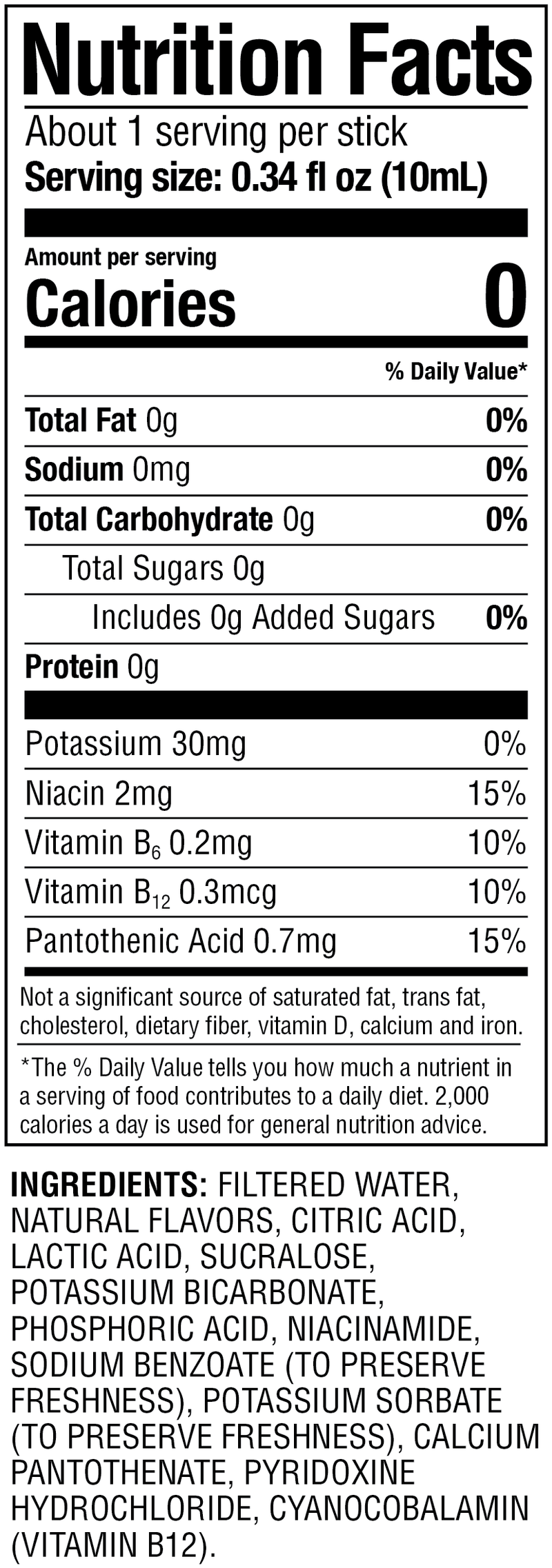 Nutrition Facts & Ingredients