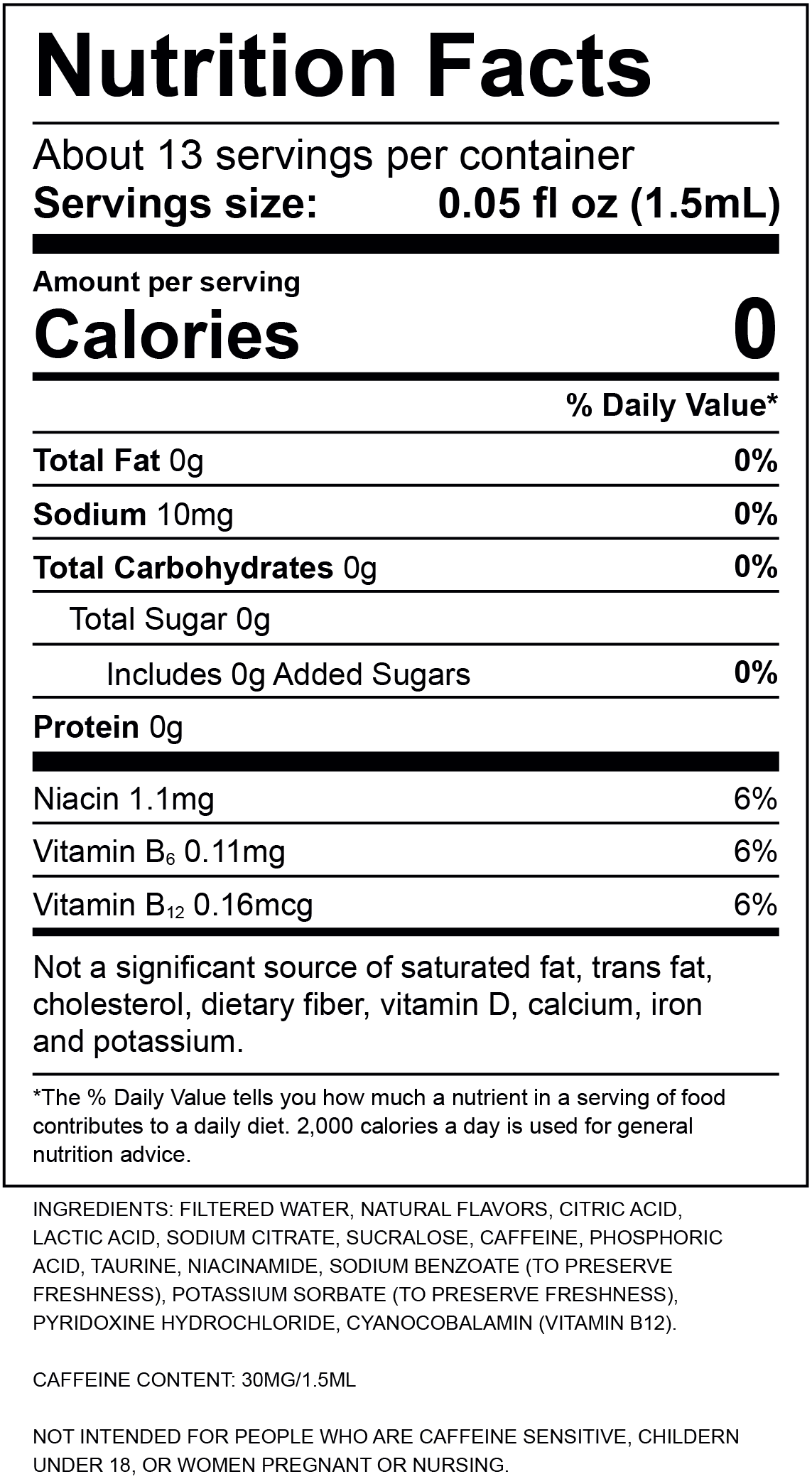 Strawberry Watermelon Nutrition Label