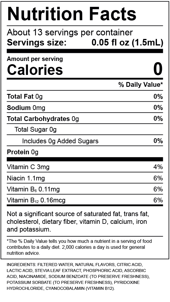 Fruit Medley Nutrition Label