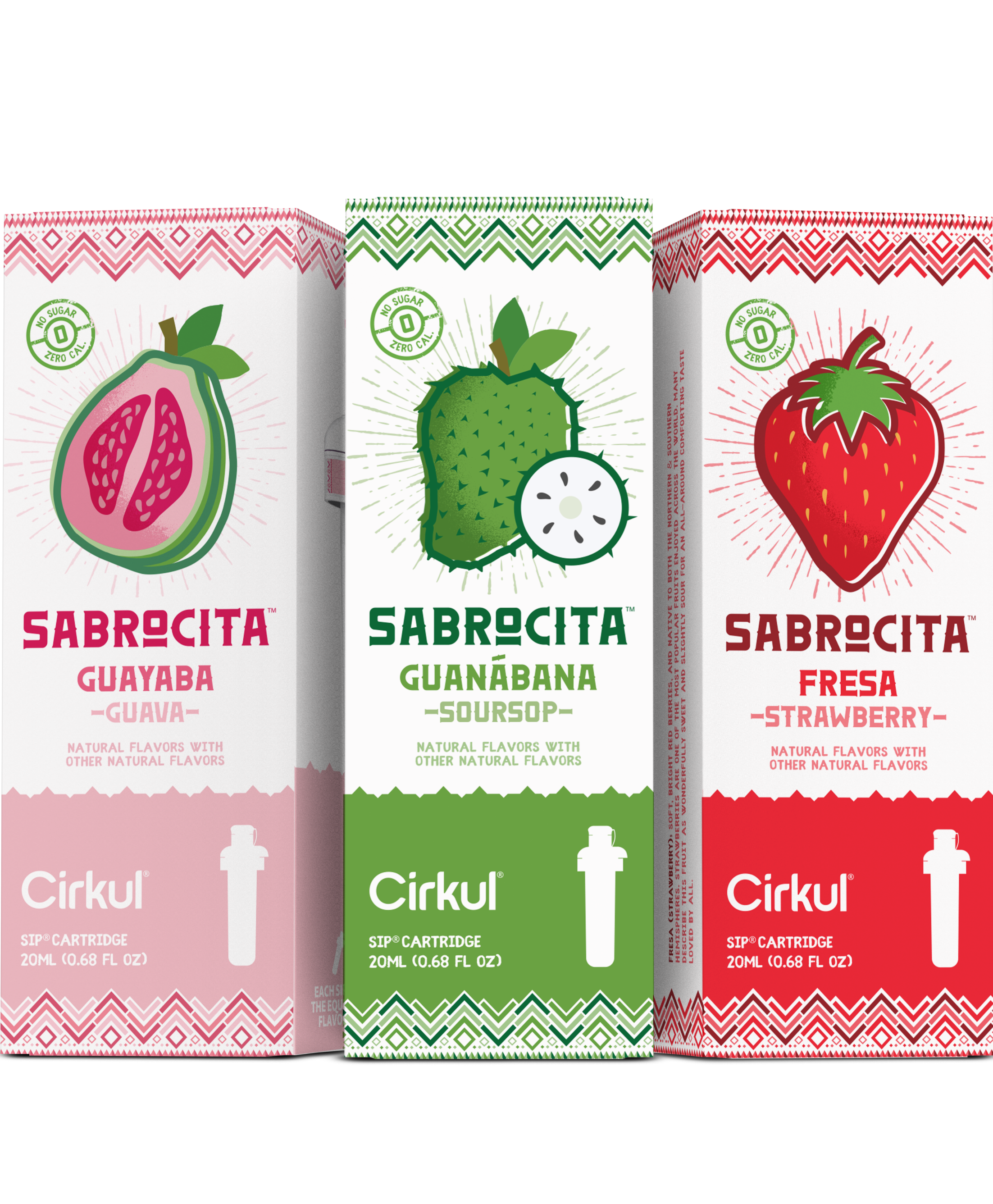 Sabrocita Guava, Sabrocita Soursop, Sabrocita Hibiscus, and Sabrocita Strawberry