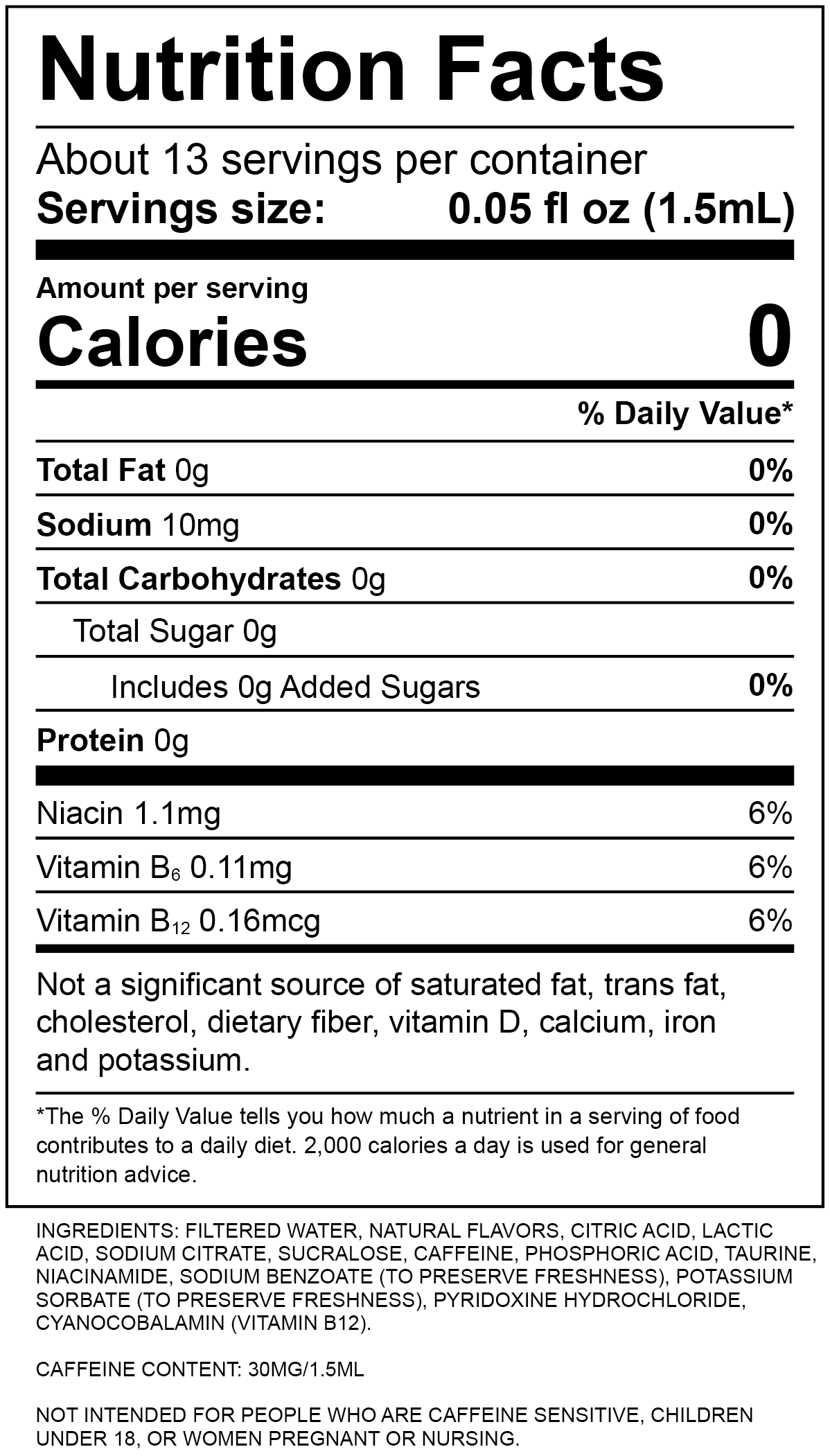  Nutrition Label