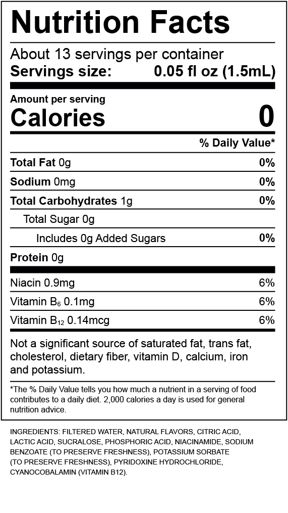 Lemonade Nutrition Label